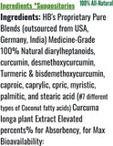 Healing Bottoms Bleeding Fissure Suppository First Aid Treatment Curcumin Blend, 16ct, Freeze & Use Medicine