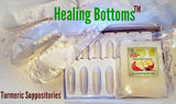 Healing Bottoms Bleeding Fissure Suppository First Aid Treatment Curcumin Blend, 16ct, Freeze & Use Medicine