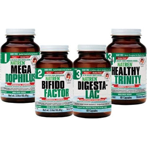 Bifido Factor, Digesta-Lac, Megadophilus Dairy Free Bundle Pack + Healthy Trinty (60 Capsules)